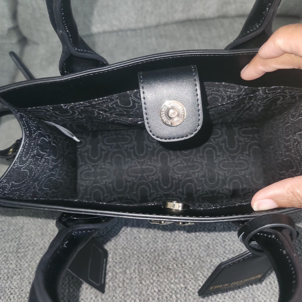 True Religion Black Women's Handbag with adjustable Strap. - Picture 9 of 16